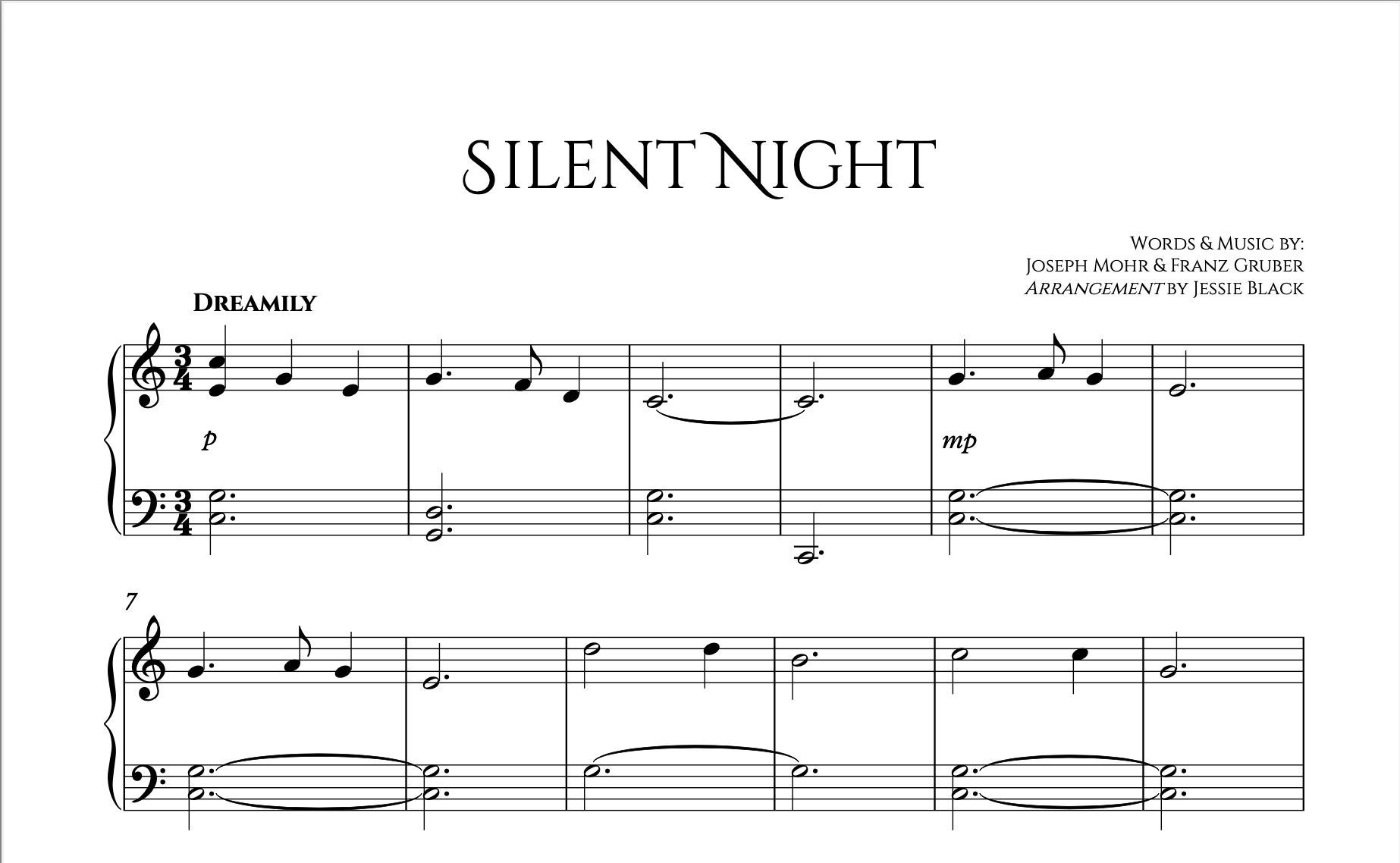 silent night easy piano sheet music silent night easy piano sheet music