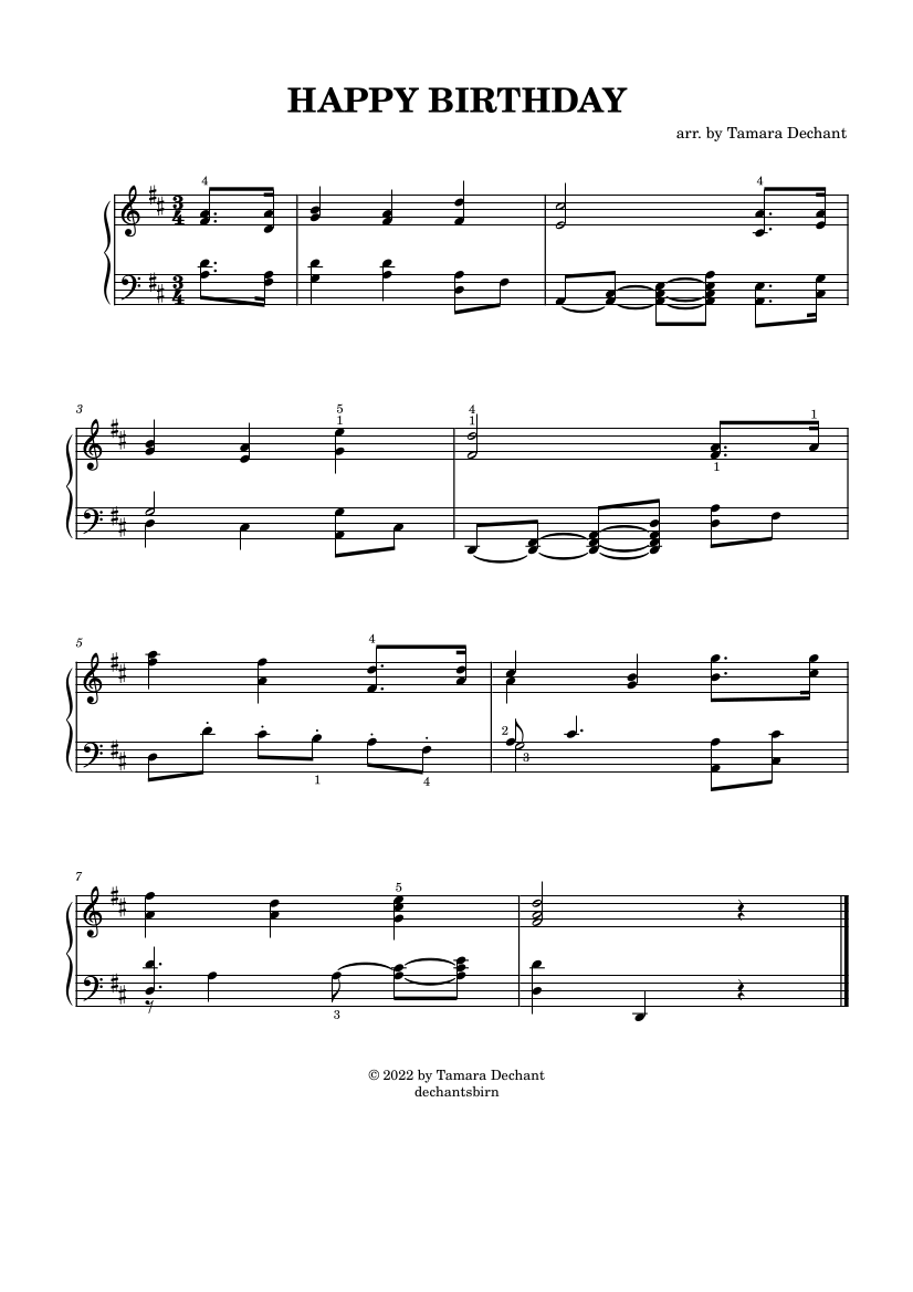 Soft Soul Music Happy Birthday Sheet Music Piano Vocal Arrangement Happy Birthday To You Piano