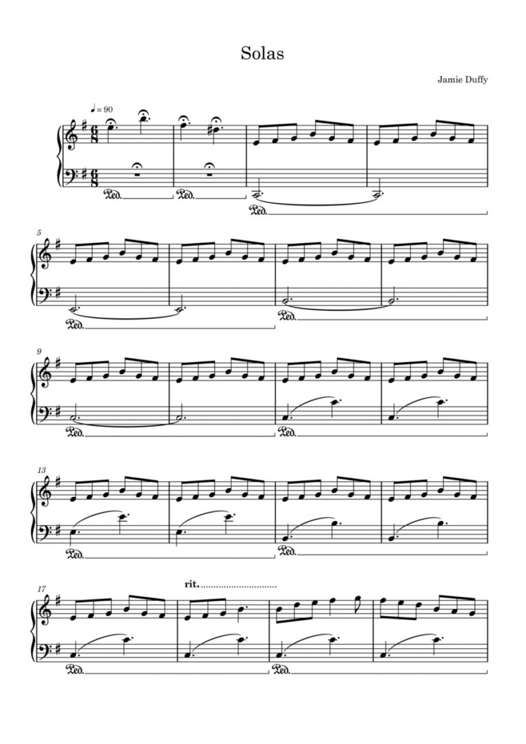 Solas Easy Piano Piano Solo Digital Sheet Music Sheet Music Plus