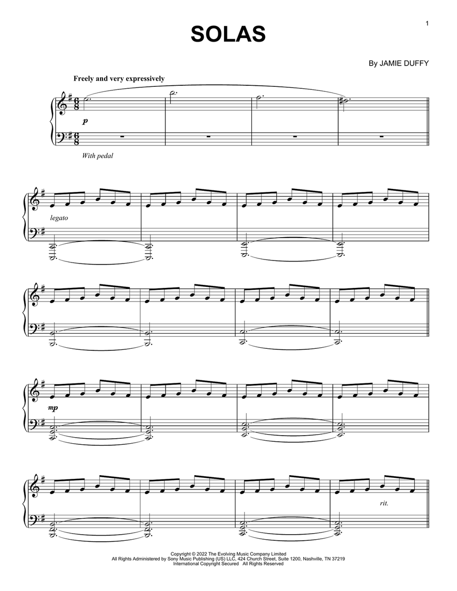 Solas Piano Solo Digital Sheet Music Sheet Music Plus