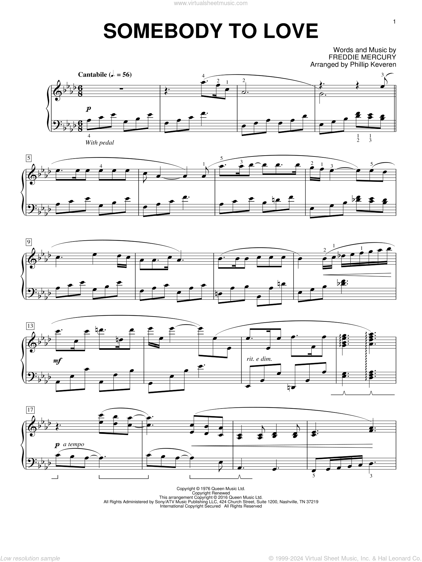 Somebody To Love Classical Version arr Phillip Keveren Sheet Music For Piano Solo Somebody To Love Classical Version arr Phillip Keveren Sheet Music For Piano Solo