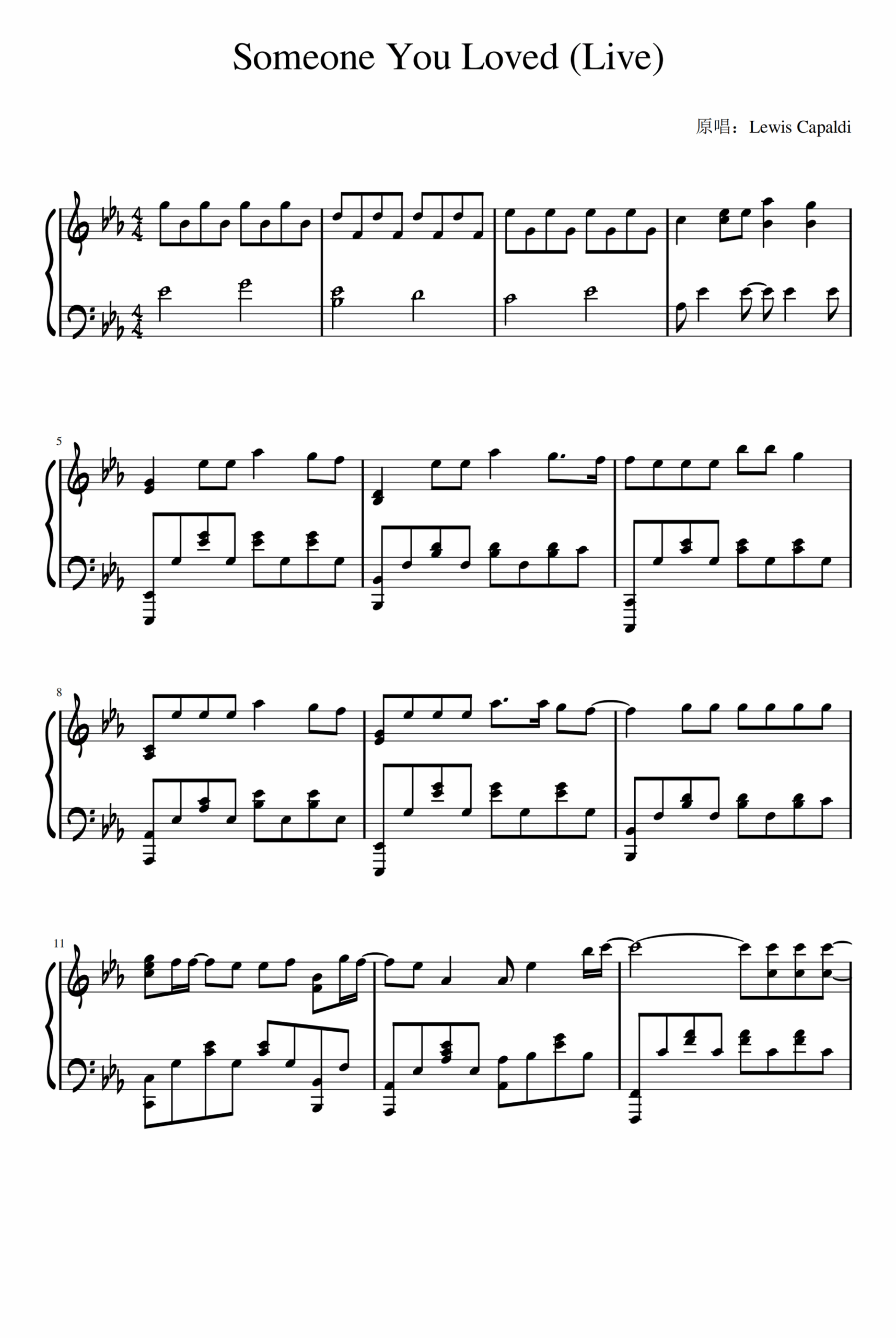 Someone You Loved arr Lewis Capaldi By Lewis Capaldi Sheet Music For Piano Solo At Sheet Music Direct Someone You Loved arr Lewis Capaldi By Lewis Capaldi Sheet Music For Piano Solo At Sheet Music Direct