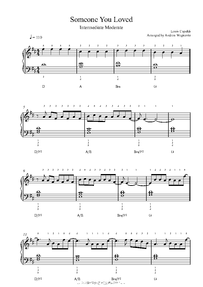 Someone You Loved By Lewis Capaldi Sheet Music Lesson Intermediate Level Someone You Loved By Lewis Capaldi Sheet Music Lesson Intermediate Level