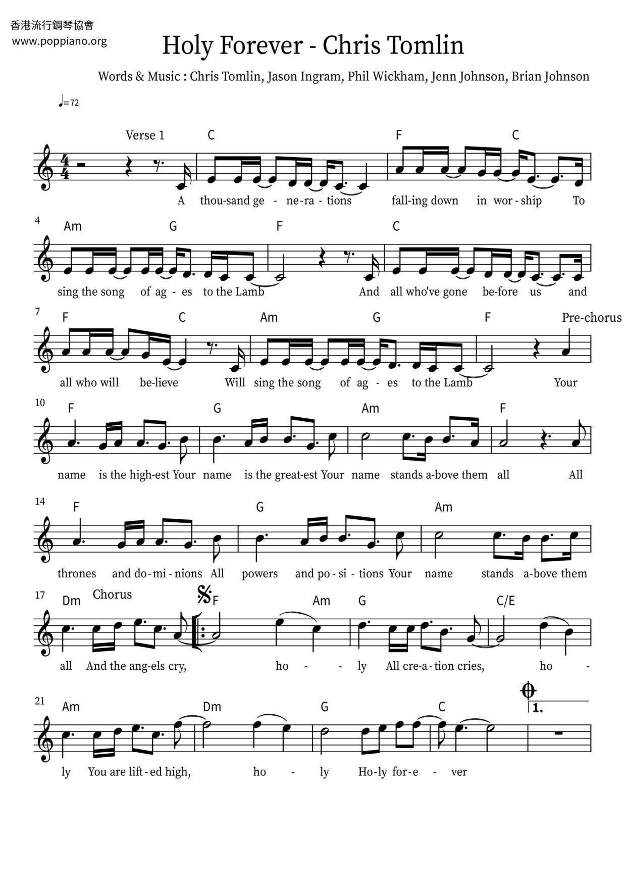  Spiritual Holy Forever Sheet Music Pdf Free Score Download 