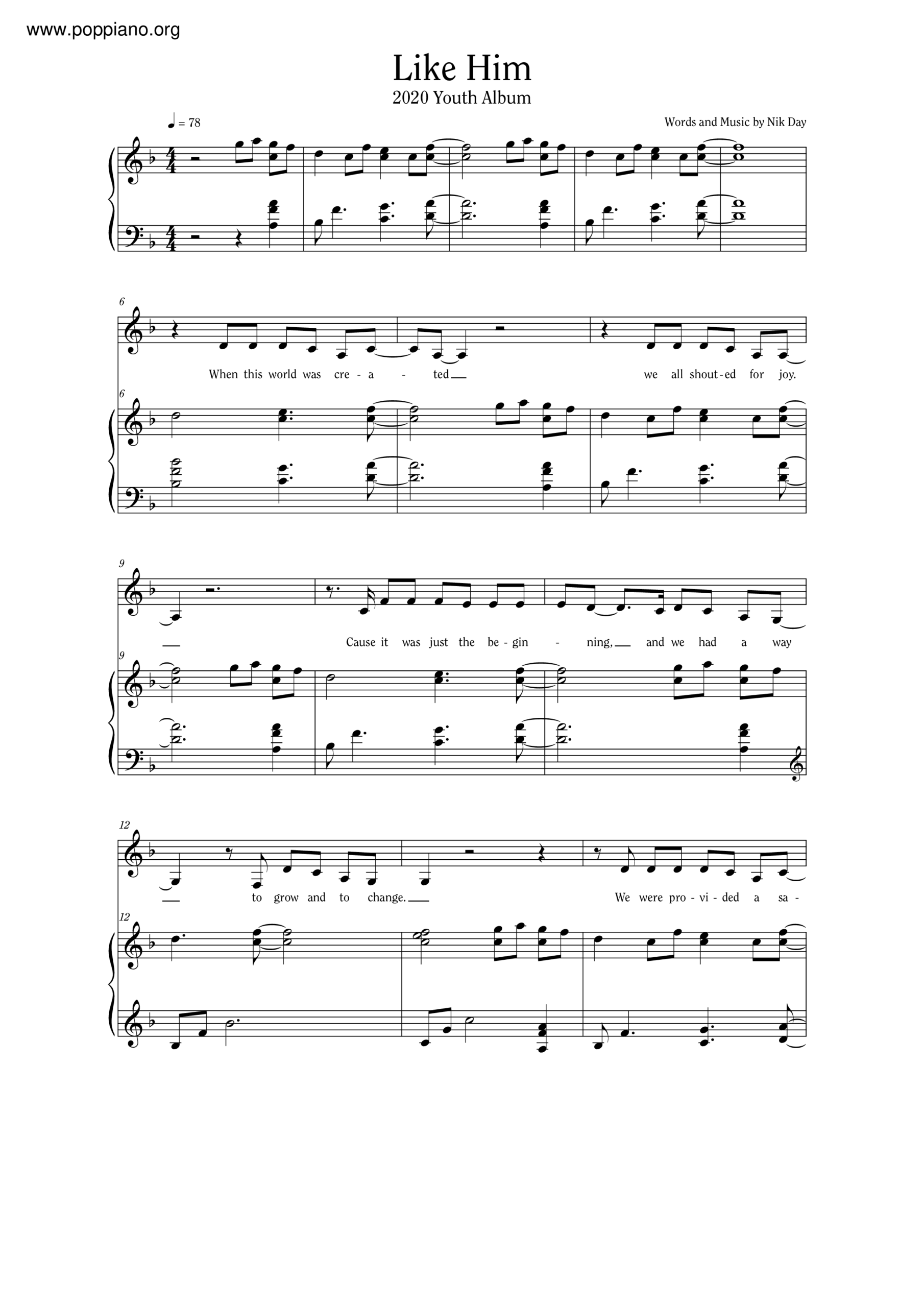  Spiritual Like Him Sheet Music Pdf Free Score Download 