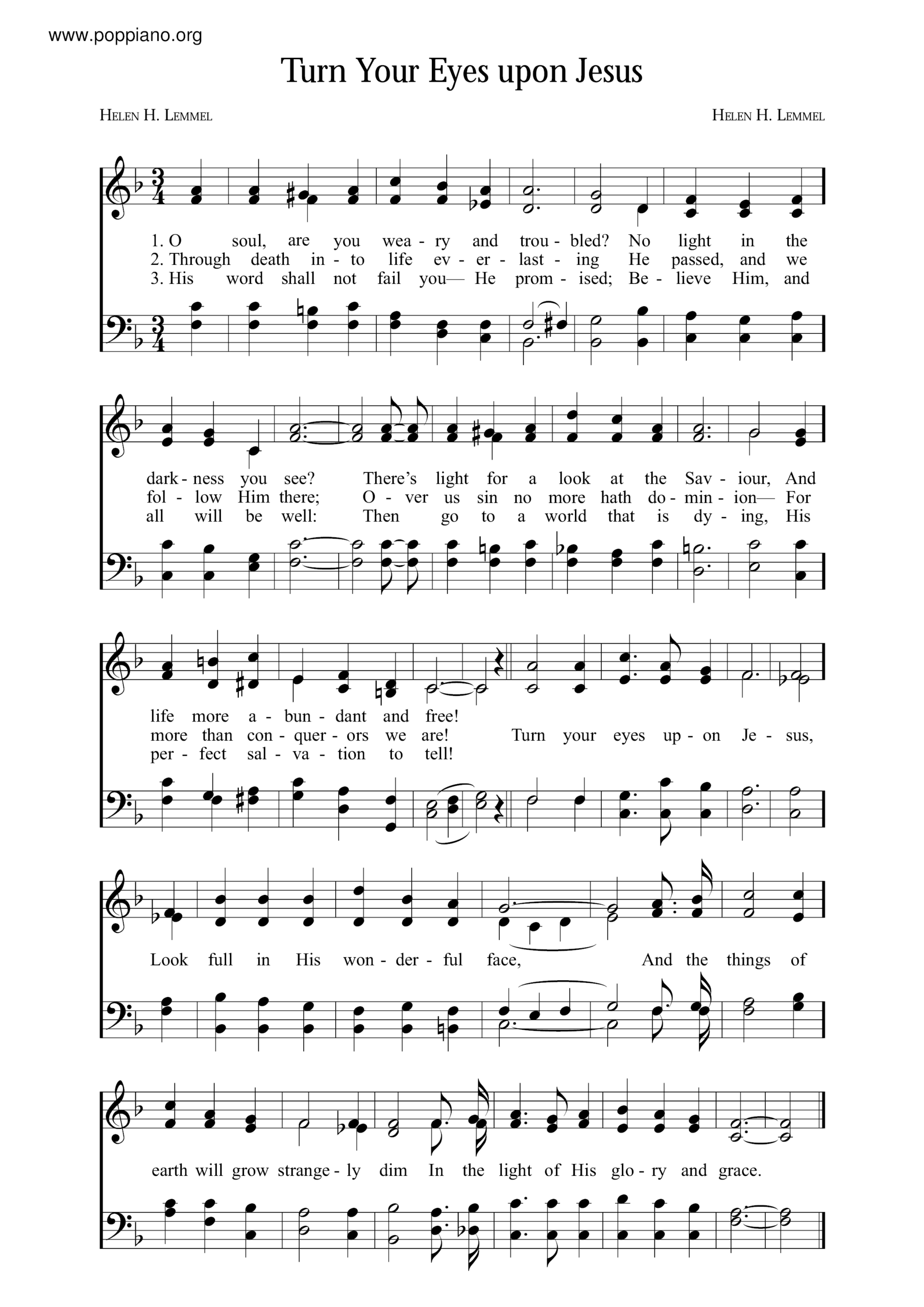  Spiritual Turn Your Eyes Upon Jesus Sheet Music Pdf Free Score Download 