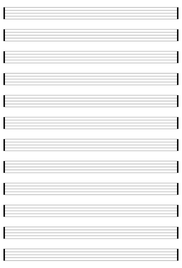 Staff Paper Blank Sheet Music 10 Free PDF Printables Printablee