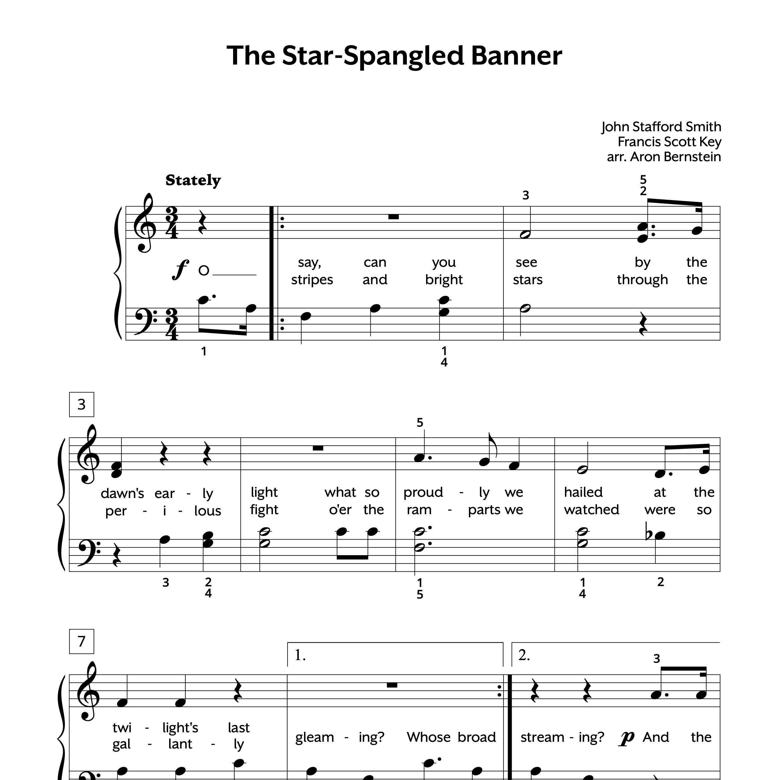 Star Spangled Banner Sheet Music For Piano Easy Version Star Spangled Banner Sheet Music For Piano Easy Version