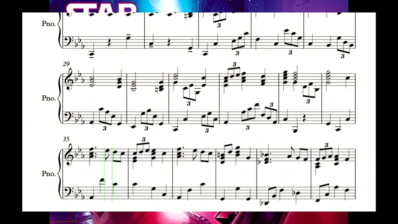 Star Wars Across The Stars sheet Piano YouTube Star Wars Across The Stars sheet Piano YouTube