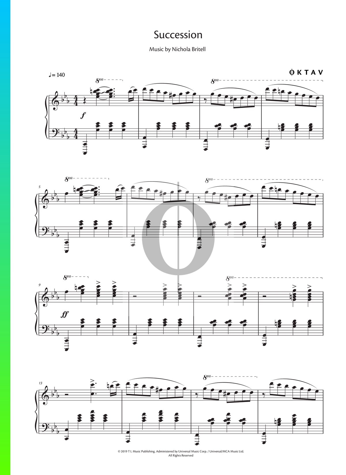 Succession Piano Sheet Music From Succession By Nicholas Britell OKTAV