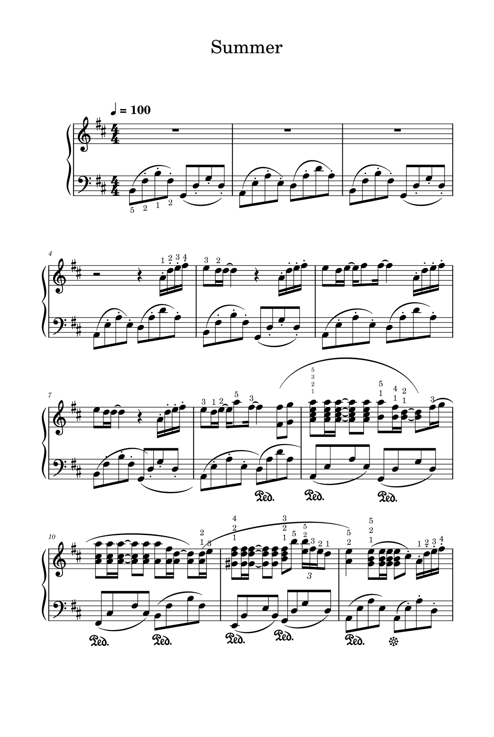 Summer arr Joe Hisaishi By Joe Hisaishi Sheet Music For Piano Solo At Sheet Music Direct