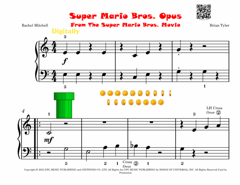 Super Mario Bros Opus arr Rachel Mitchell By Brian Tyler Sheet Music For Easy Piano At Sheet Music Direct