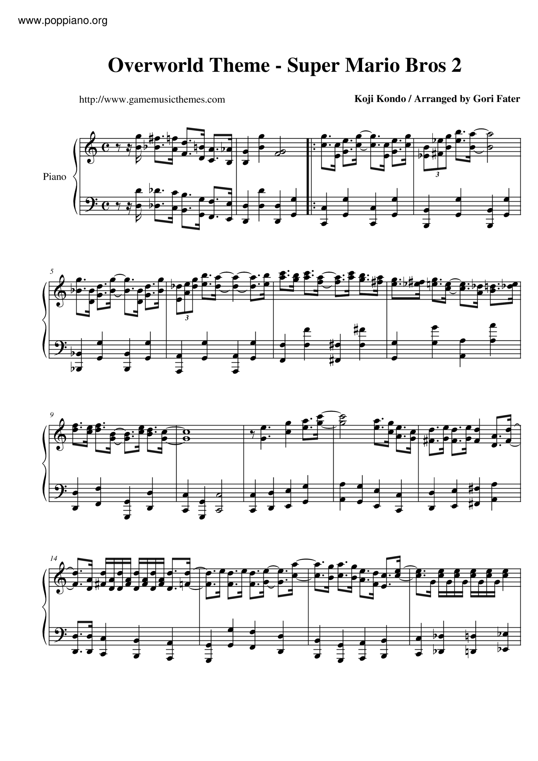 Super Mario Bros Overworld Theme Sheet Music Pdf Free Score Download Super Mario Bros Overworld Theme Sheet Music Pdf Free Score Download