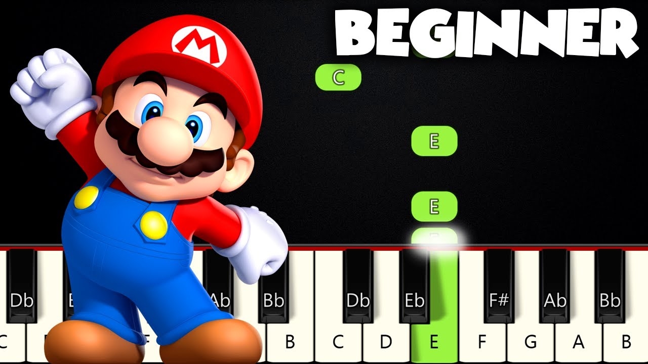 Super Mario Theme BEGINNER PIANO TUTORIAL SHEET MUSIC By Betacustic YouTube