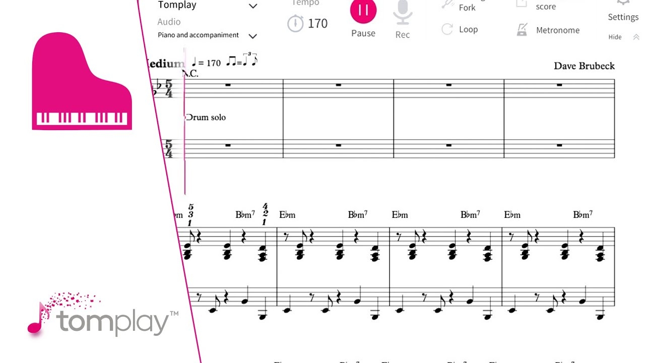 Take Five By Brubeck Piano Sheet Music YouTube