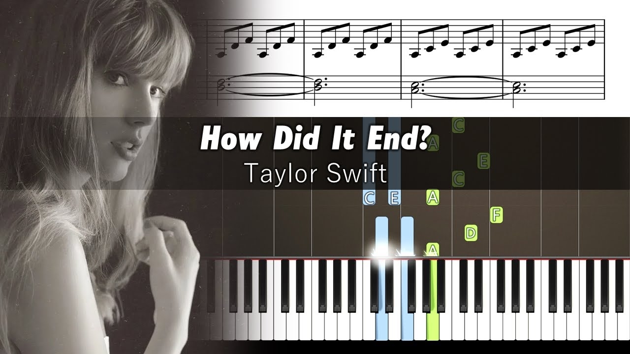 Taylor Swift How Did It End Accurate Piano Tutorial With Sheet Music YouTube