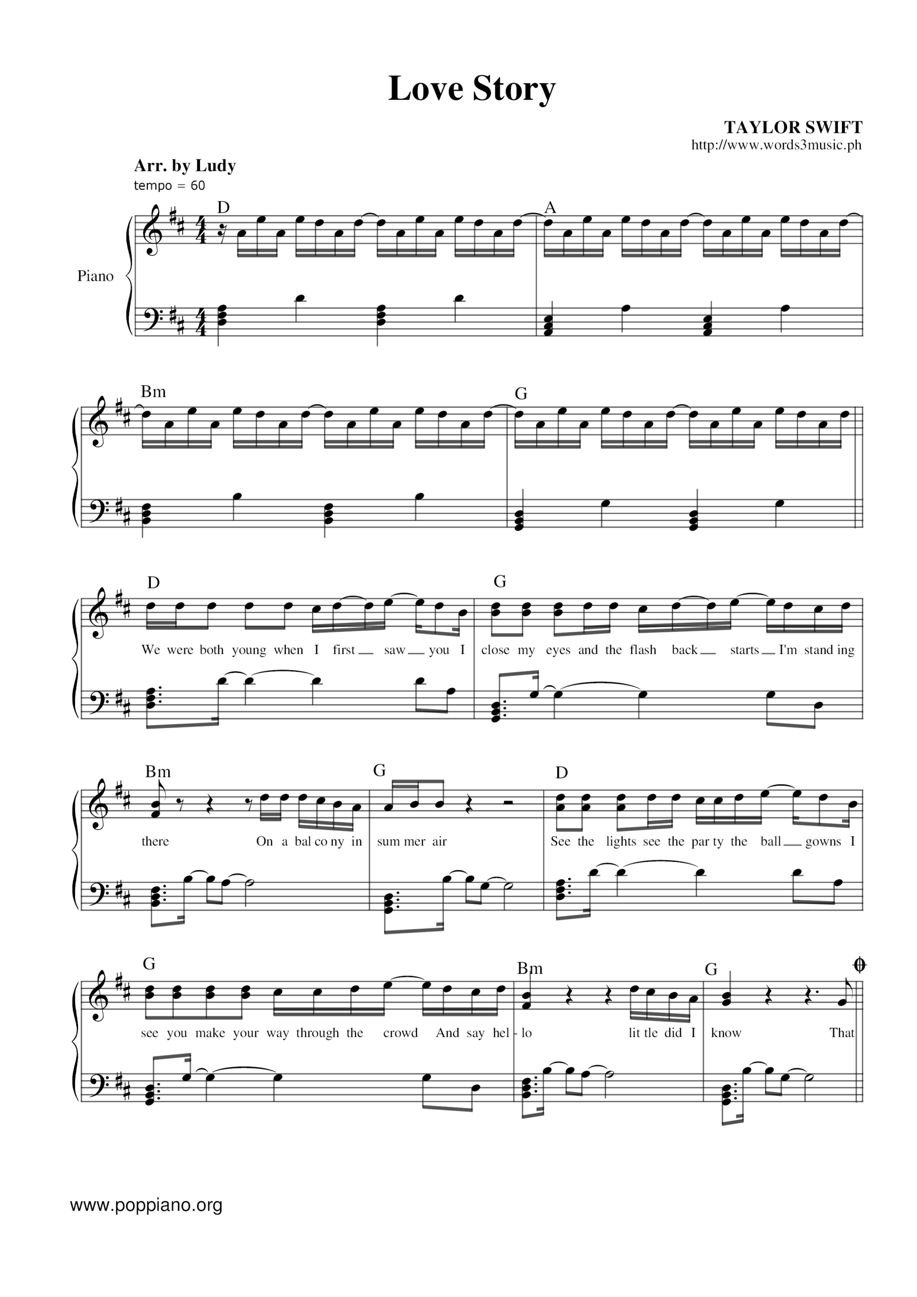 Taylor Swift Love Story Sheet Music Pdf Free Score Download Taylor Swift Love Story Sheet Music Pdf Free Score Download