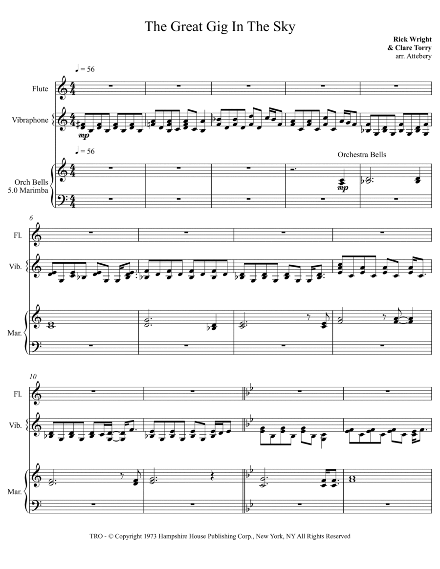 The Great Gig In The Sky By Pink Floyd Flute Marimba Vibraphone Digital Sheet Music Sheet Music Plus The Great Gig In The Sky By Pink Floyd Flute Marimba Vibraphone Digital Sheet Music Sheet Music Plus