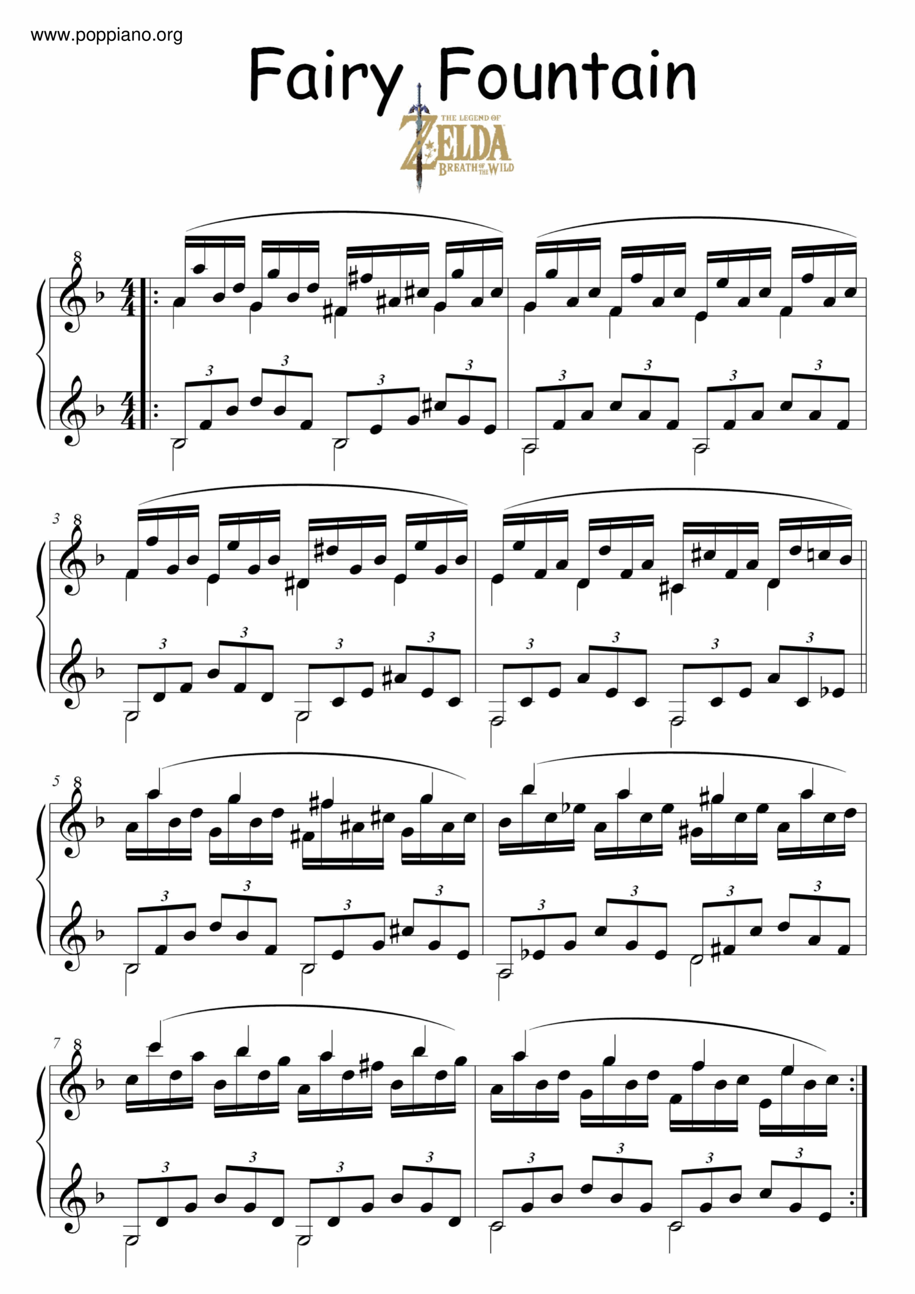 The Legend Of Zelda Ocarina Of Time Great Fairy Fountain Sheet Music Pdf Free Score Download The Legend Of Zelda Ocarina Of Time Great Fairy Fountain Sheet Music Pdf Free Score Download
