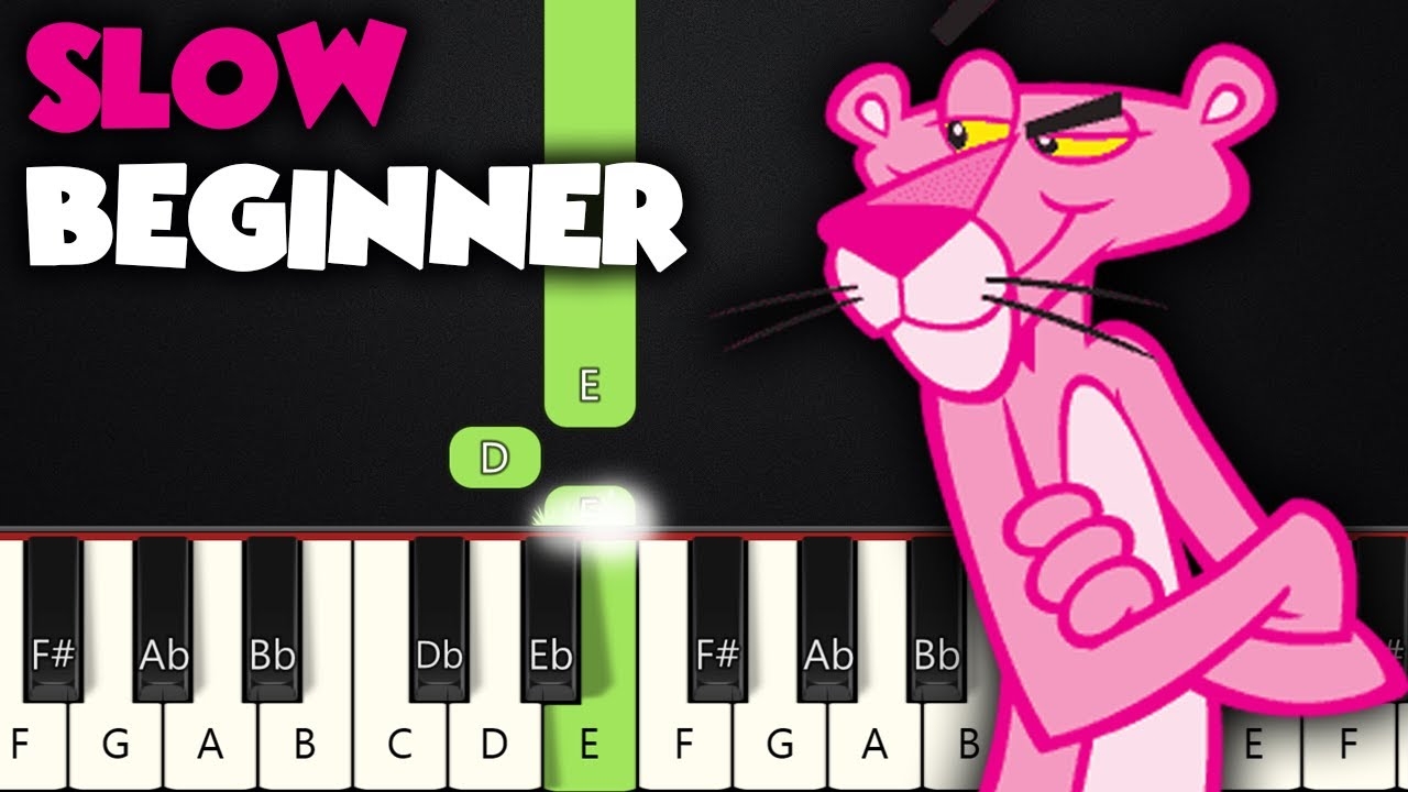 pink panther on piano sheet music