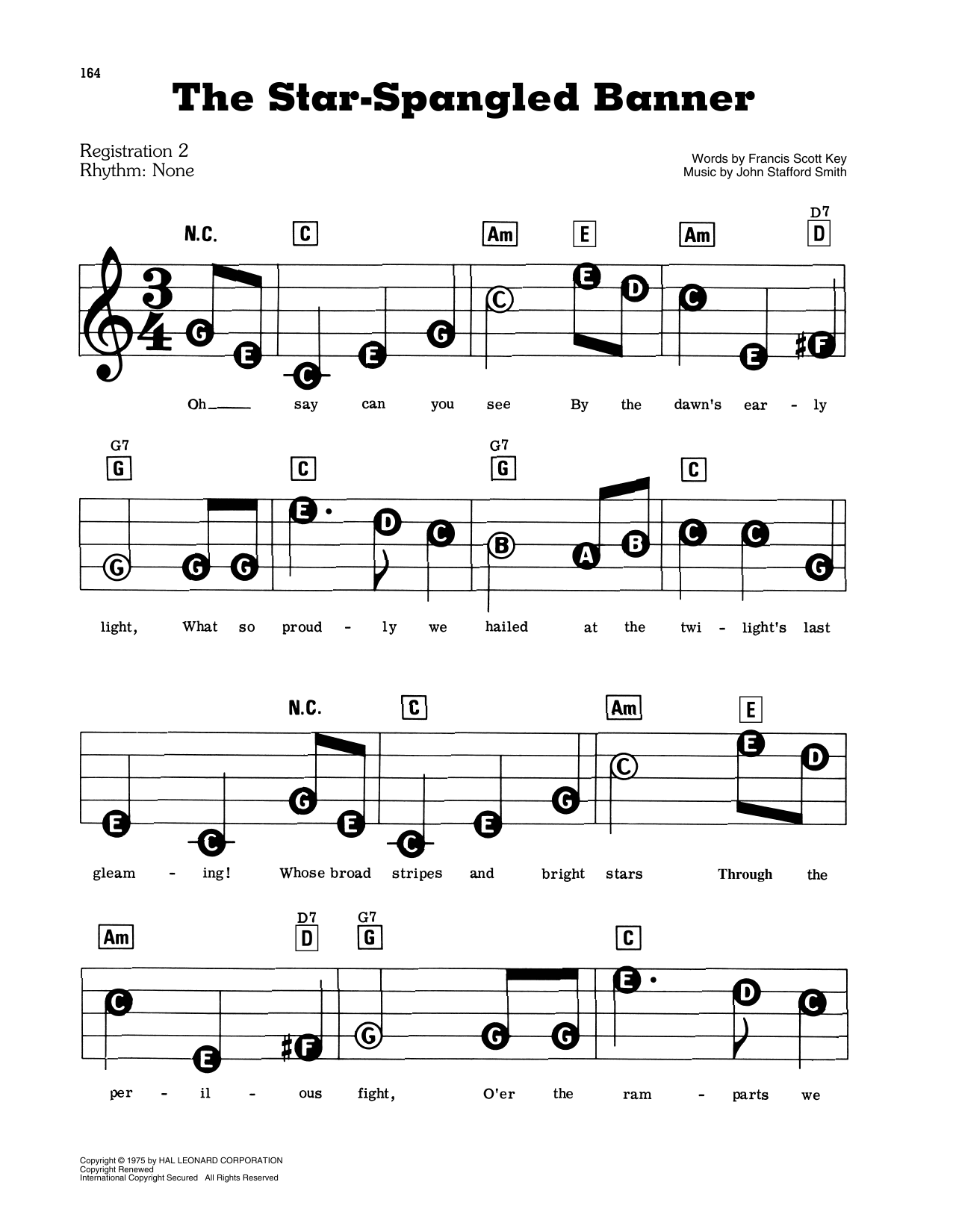 The Star Spangled Banner By Francis Scott Key Sheet Music For E Z Play Today At Sheet Music Direct The Star Spangled Banner By Francis Scott Key Sheet Music For E Z Play Today At Sheet Music Direct