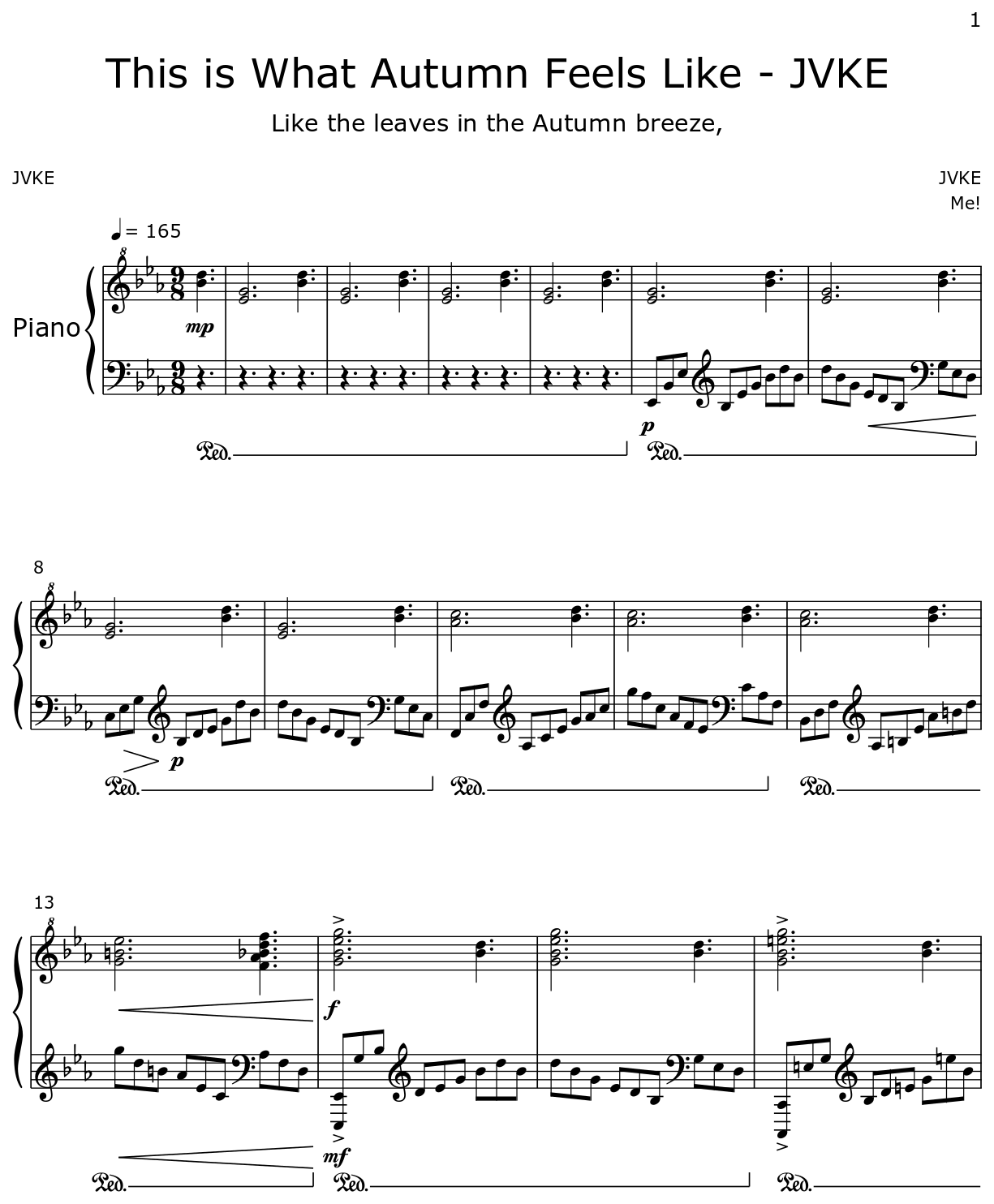 This Is What Autumn Feels Like JVKE Flat