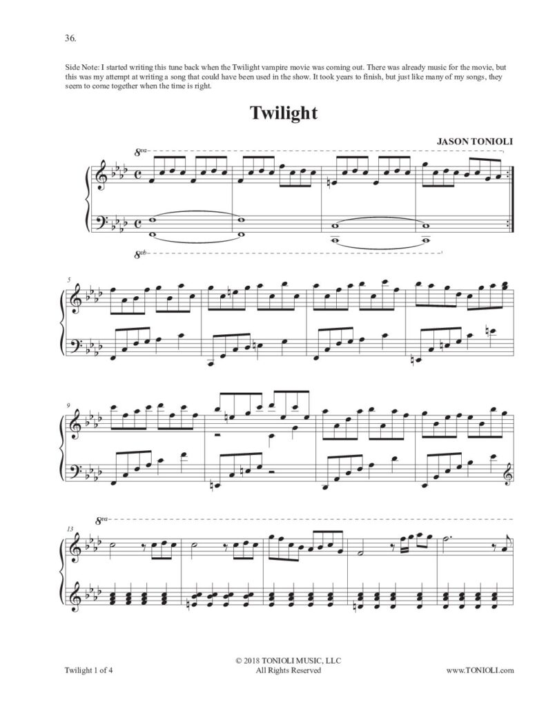 Twilight PDF Sheet Music