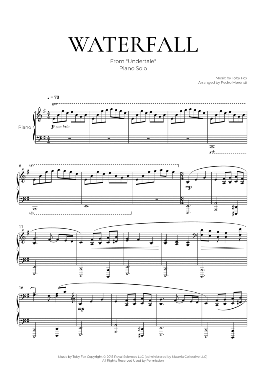 Undertale Variations By Toby Fox Piano Solo Digital Sheet Music Sheet Music Plus