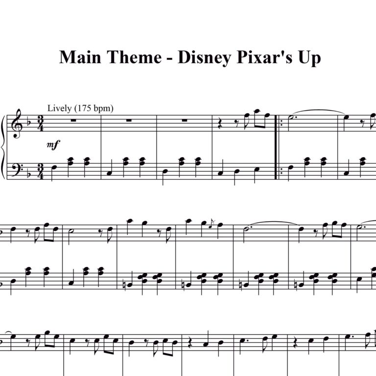 Up Main Theme Married Life Ost Piano Solo Sheet Music Etsy