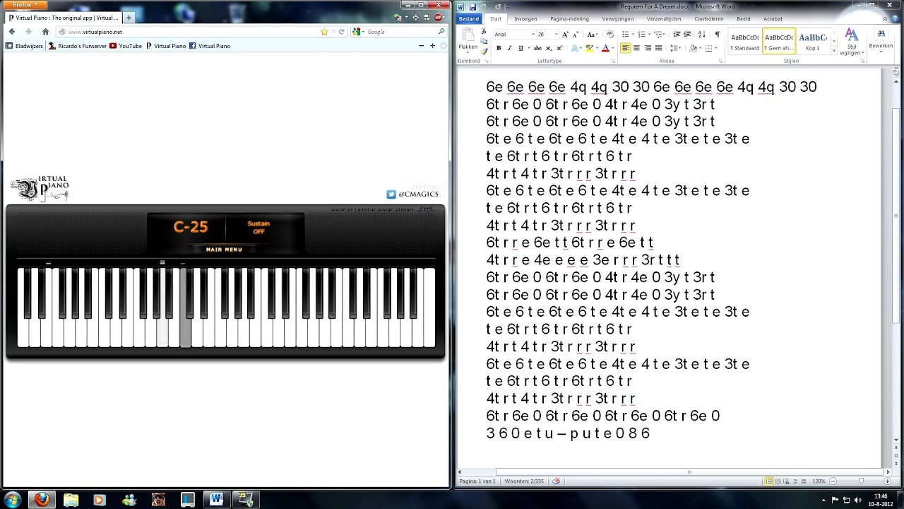 Virtual Piano Requiem For A Dream Lux Aeterna YouTube