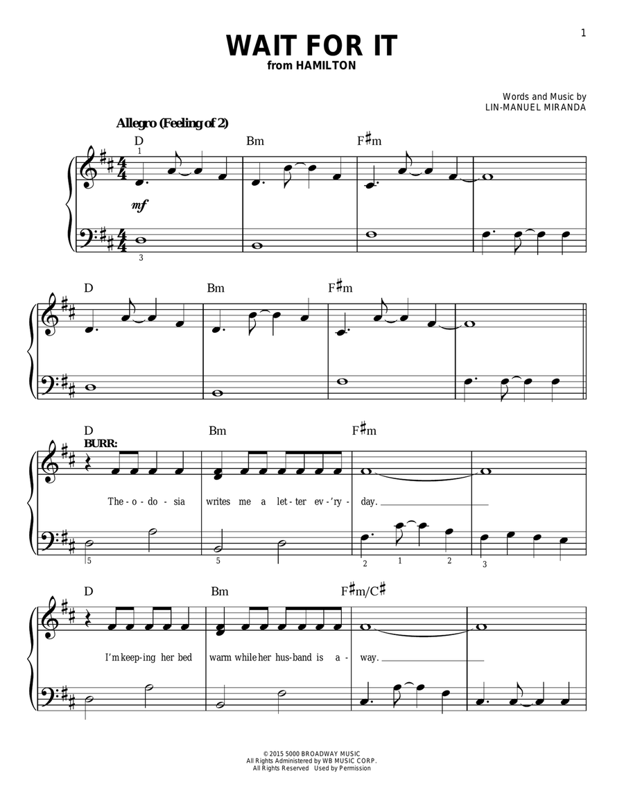hamilton piano sheet music hamilton piano sheet music