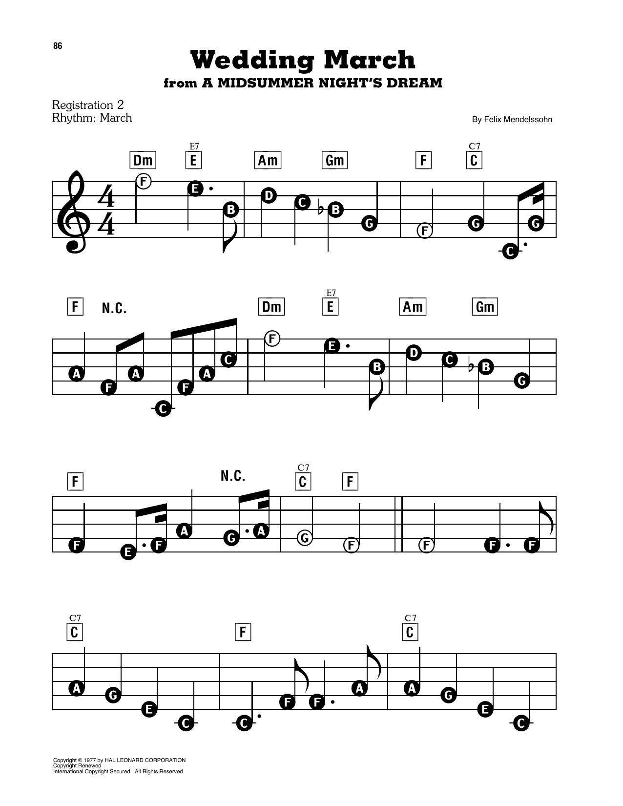 Wedding March By Felix Mendelssohn Sheet Music For E Z Play Today At Sheet Music Direct Wedding March By Felix Mendelssohn Sheet Music For E Z Play Today At Sheet Music Direct