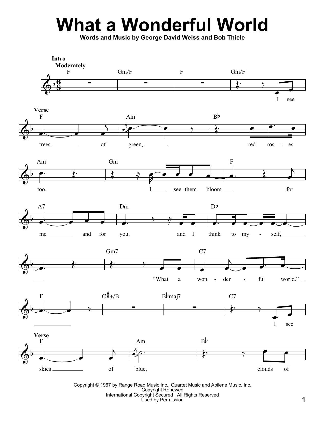 what a wonderful world piano sheet music what a wonderful world piano sheet music