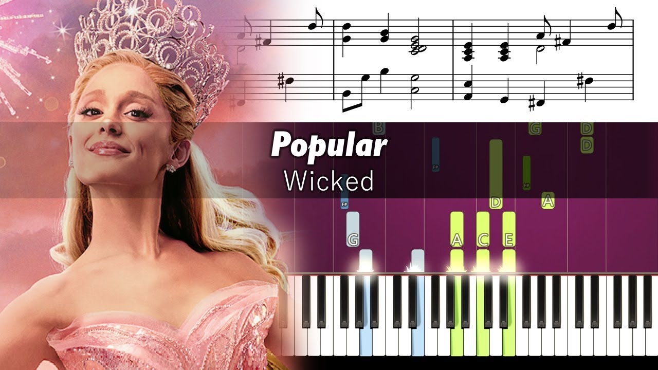 popular wicked piano sheet music