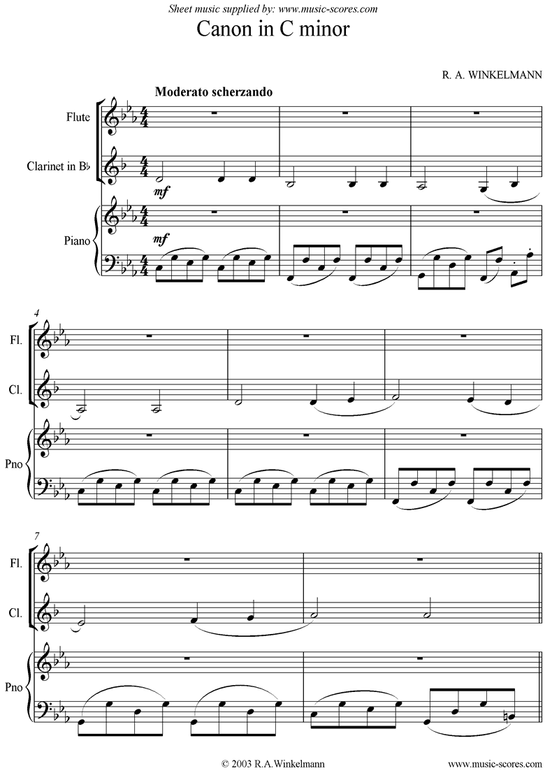 canon in c piano sheet music canon in c piano sheet music