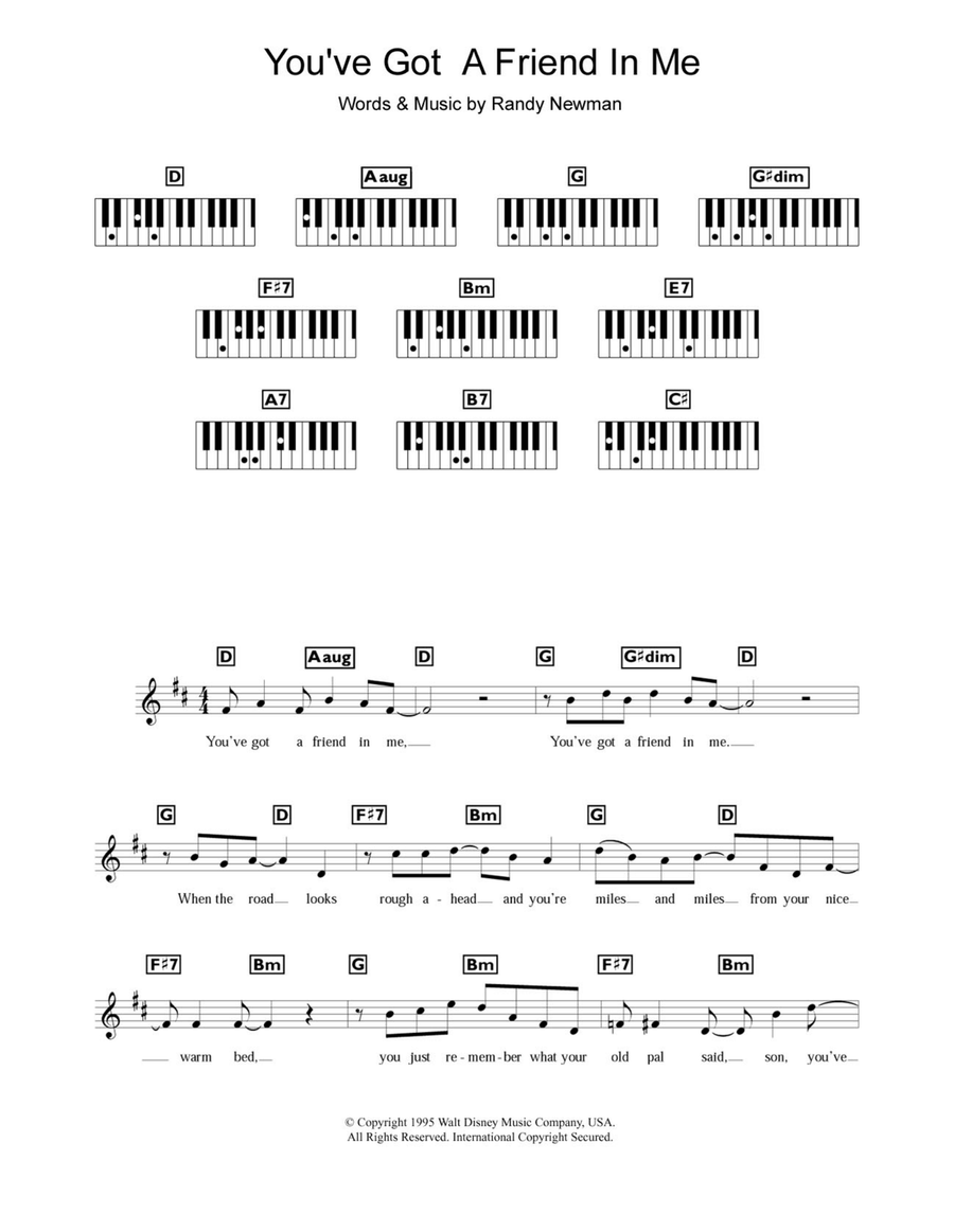 You ve Got A Friend In Me from Toy Story By Randy Newman Piano Solo Digital Sheet Music Sheet Music Plus You ve Got A Friend In Me from Toy Story By Randy Newman Piano Solo Digital Sheet Music Sheet Music Plus